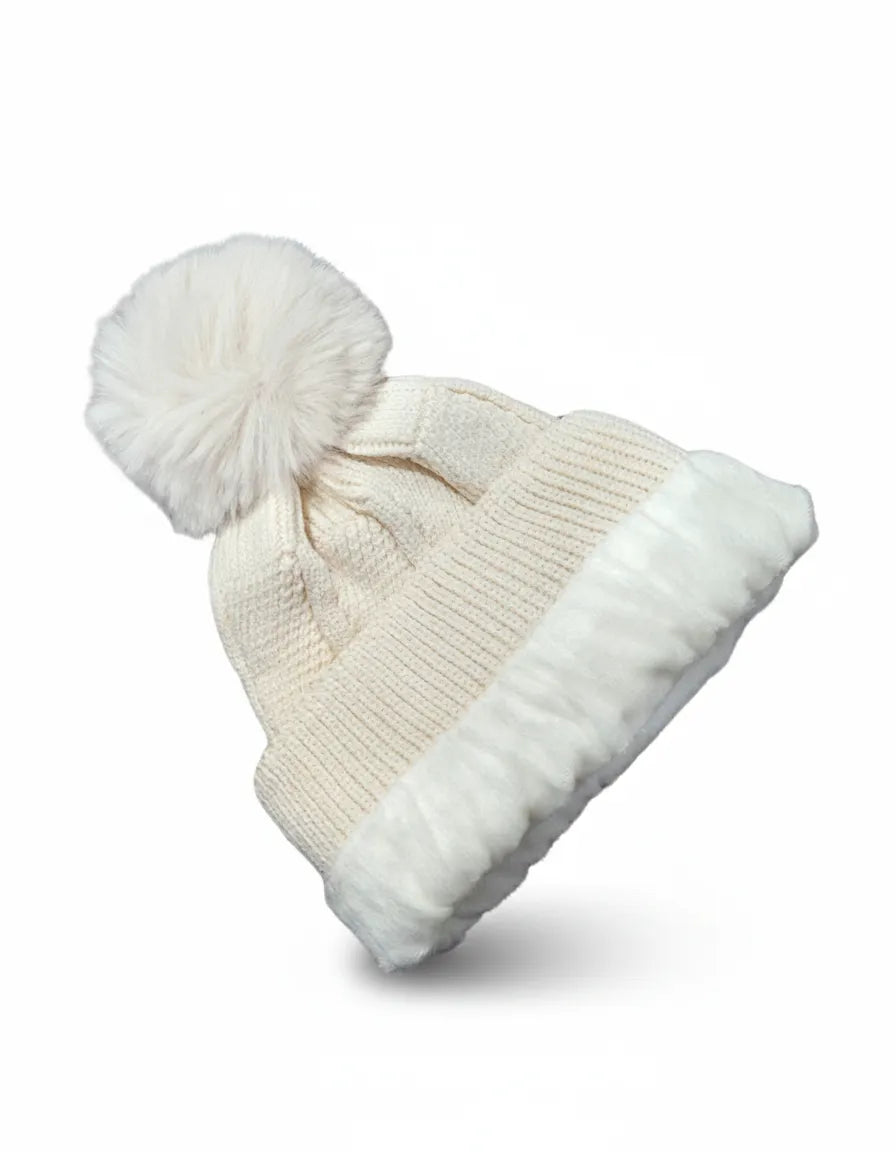 Classic Cable Knit Pom-Pom Beanie